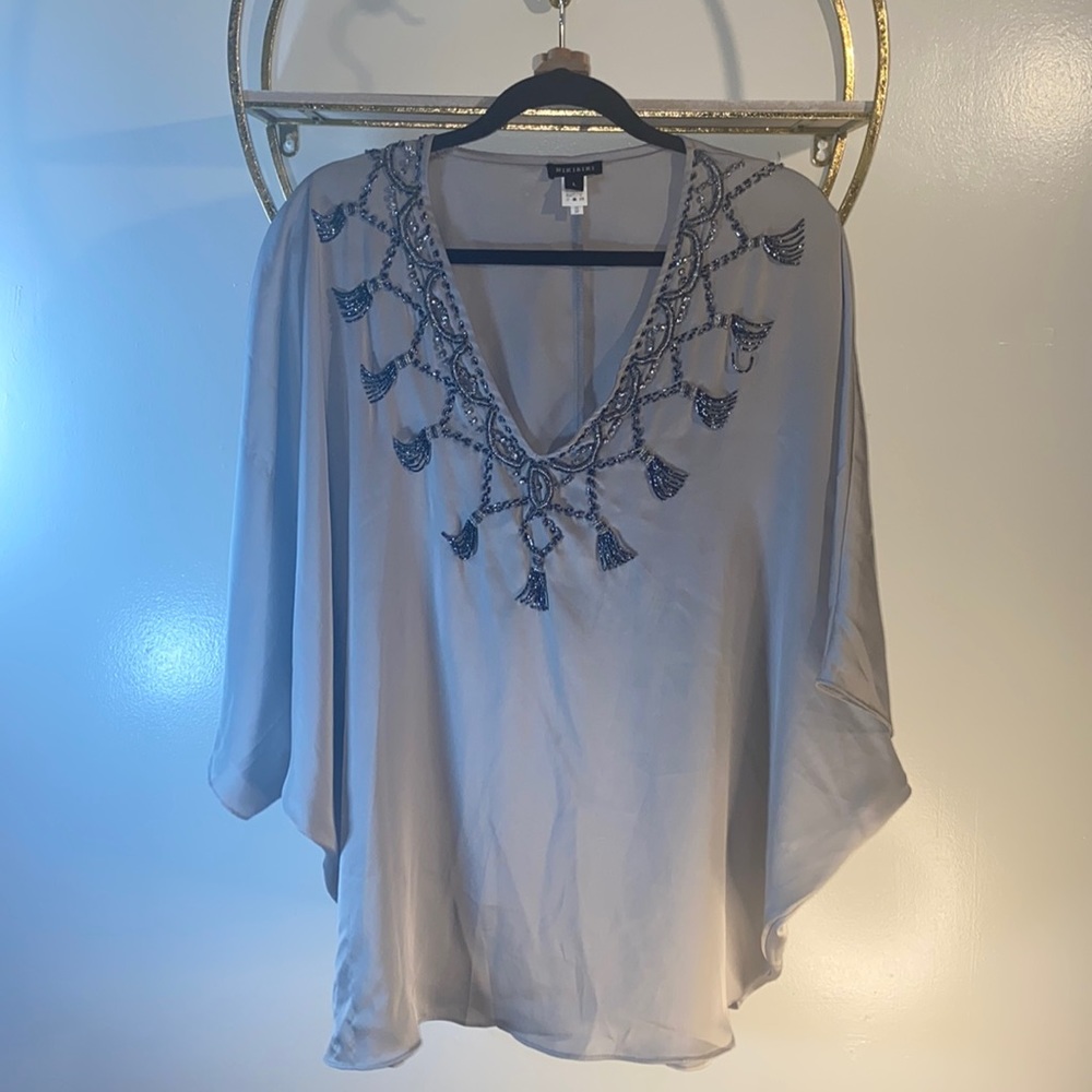 Nikibiki silky Beaded Top sz. Large